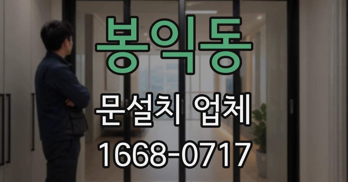 봉익동 문설치 업체