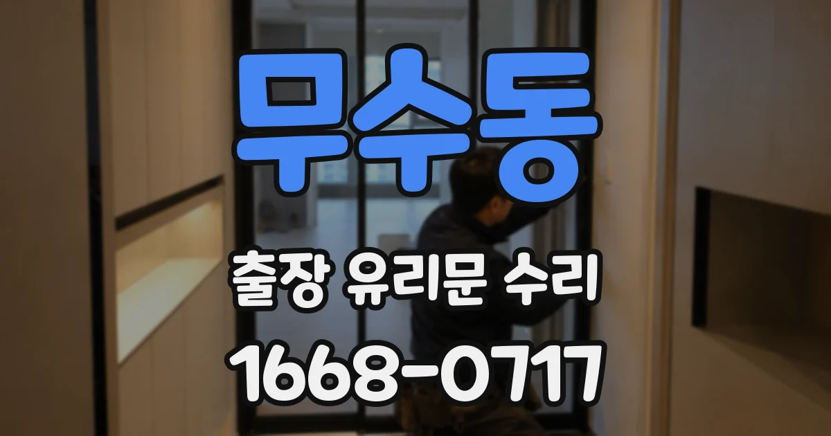 무수동 출장 유리문 수리