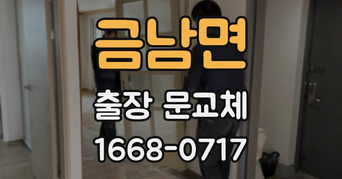 금남면 출장 문교체
