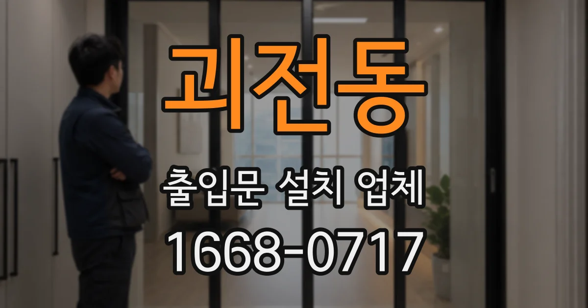 괴전동 출입문 설치 업체