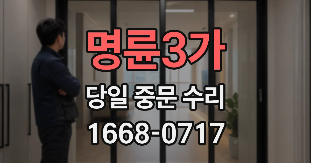명륜3가 당일 중문 수리