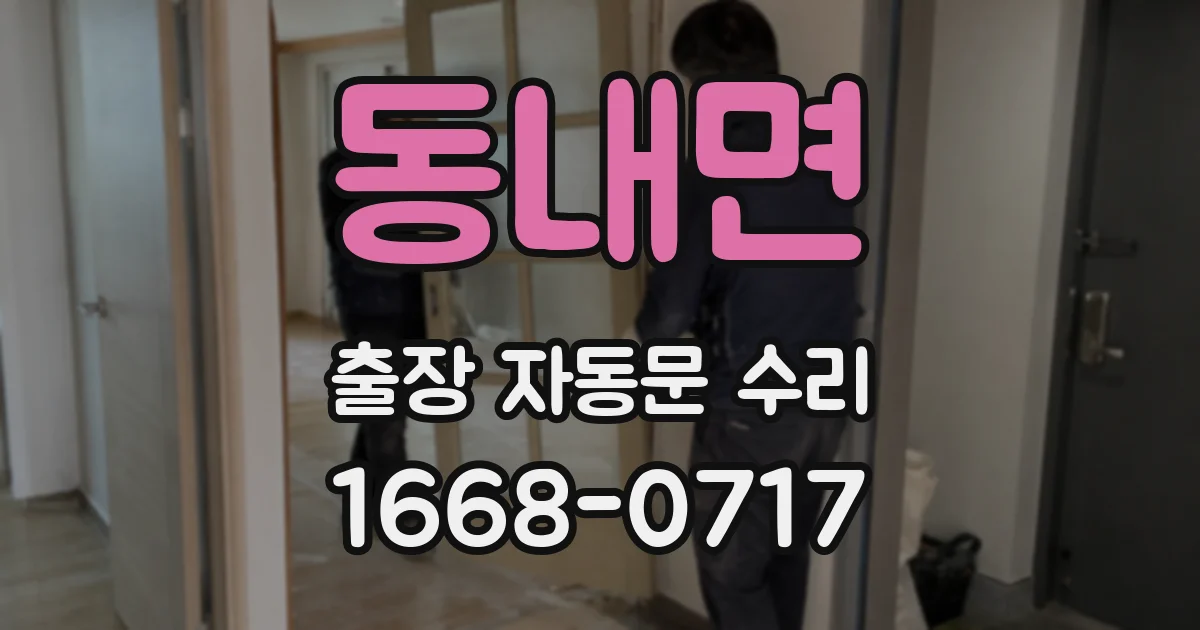 동내면 출장 자동문 수리
