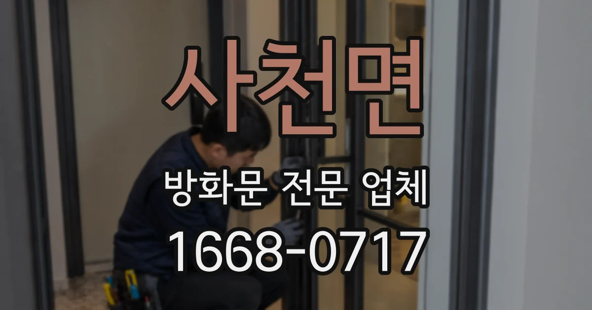 사천면 방화문 전문 업체
