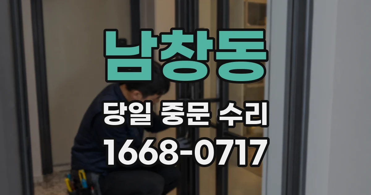남창동 당일 중문 수리