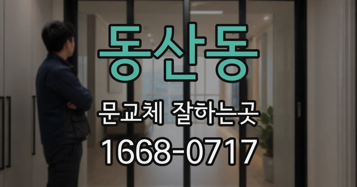 동산동 문교체 잘하는곳
