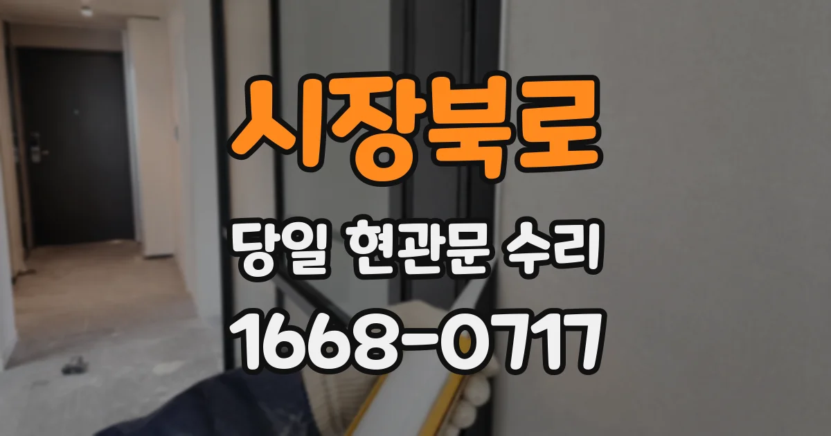 시장북로 당일 현관문 수리