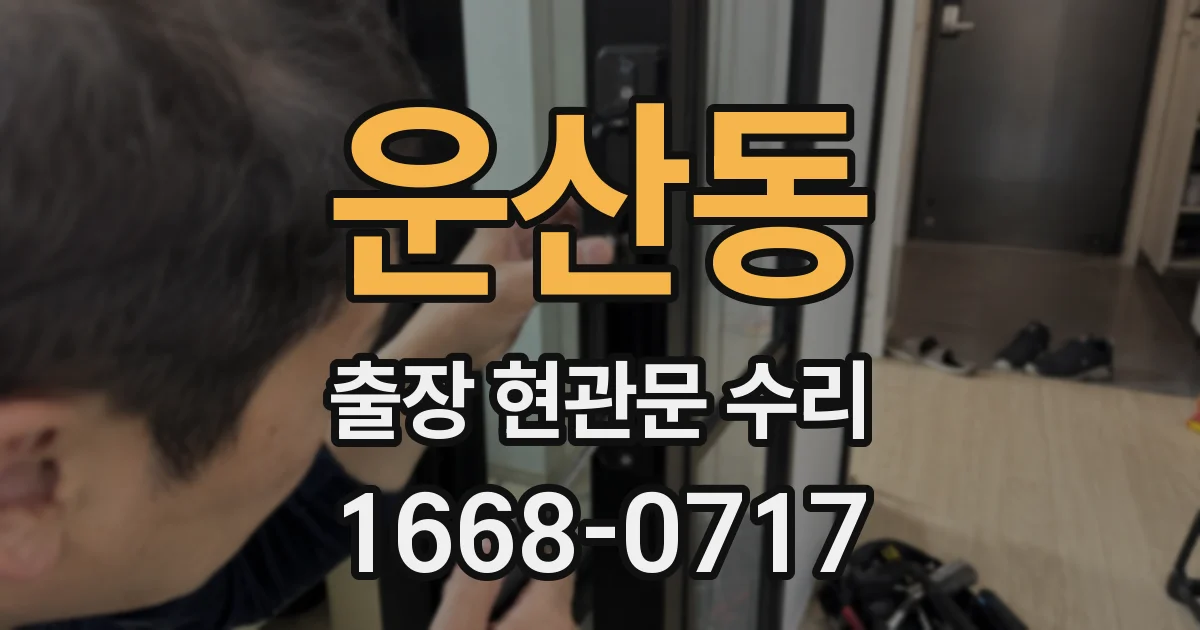 운산동 출장 현관문 수리