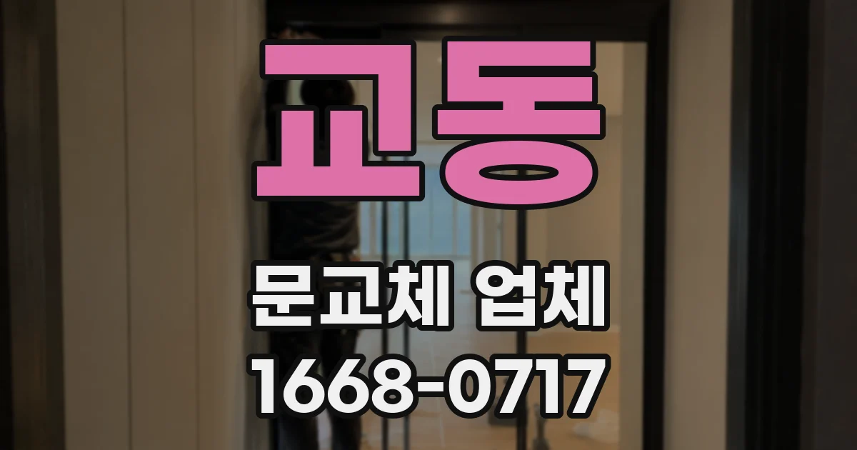 교동 문교체 업체