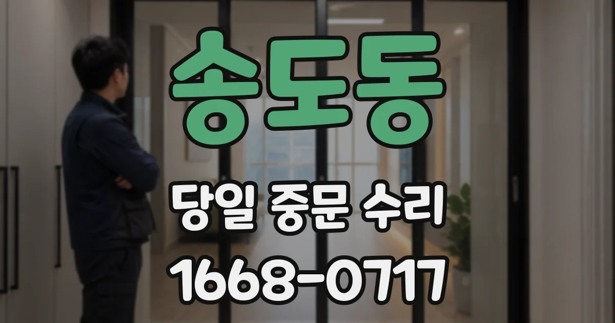 송도동 당일 중문 수리