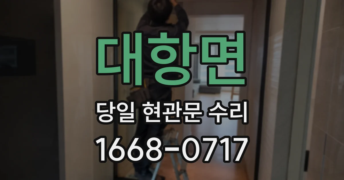대항면 당일 현관문 수리
