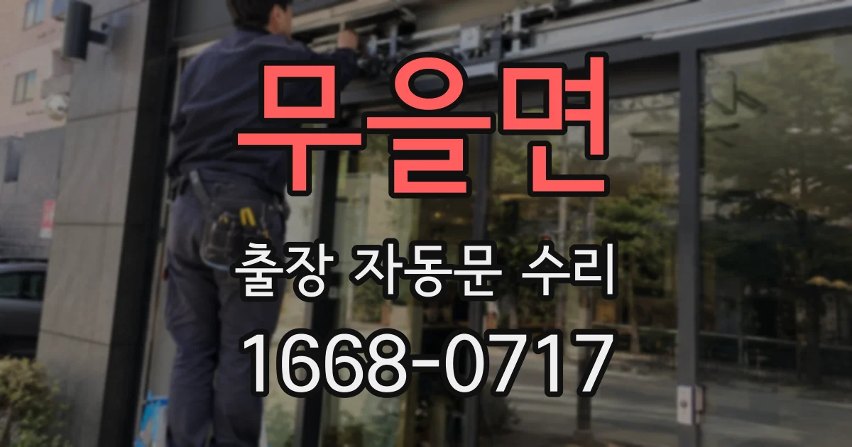 무을면 출장 자동문 수리