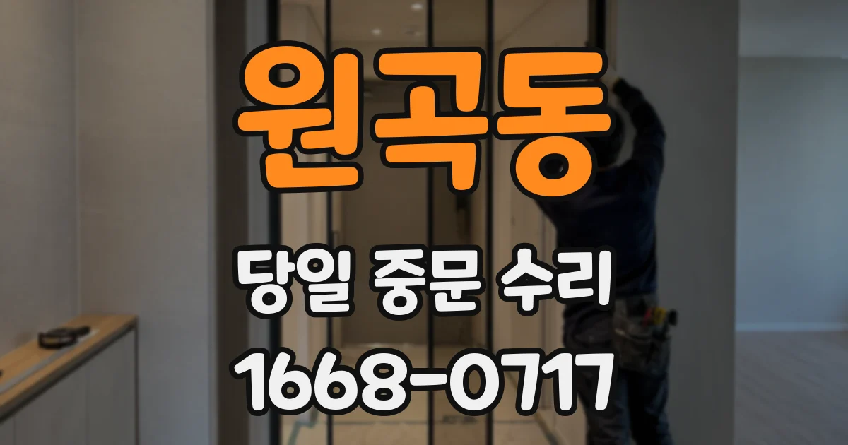 원곡동 당일 중문 수리