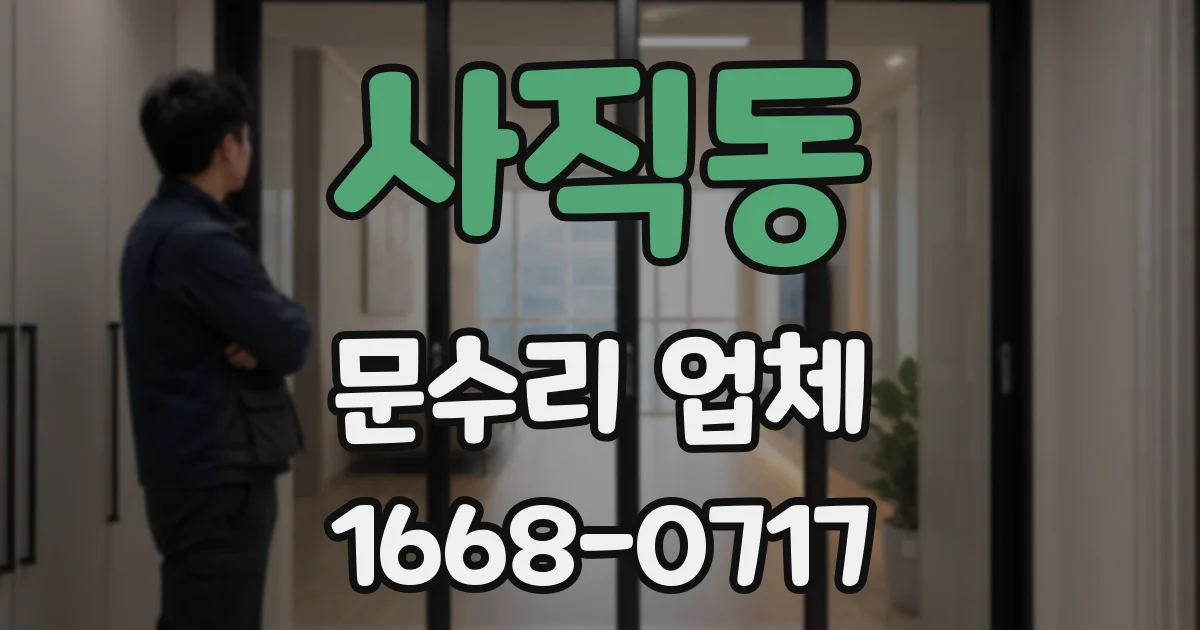 사직동 문수리 업체