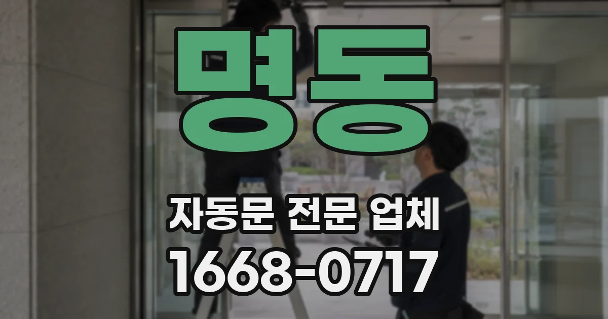 명동 자동문 전문 업체