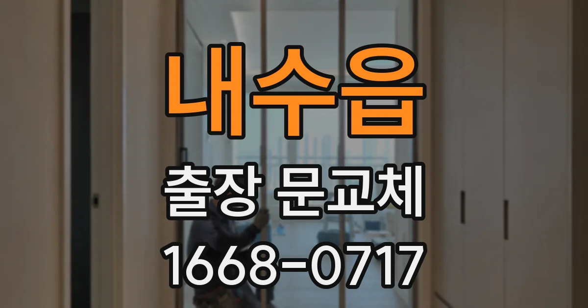 내수읍 출장 문교체