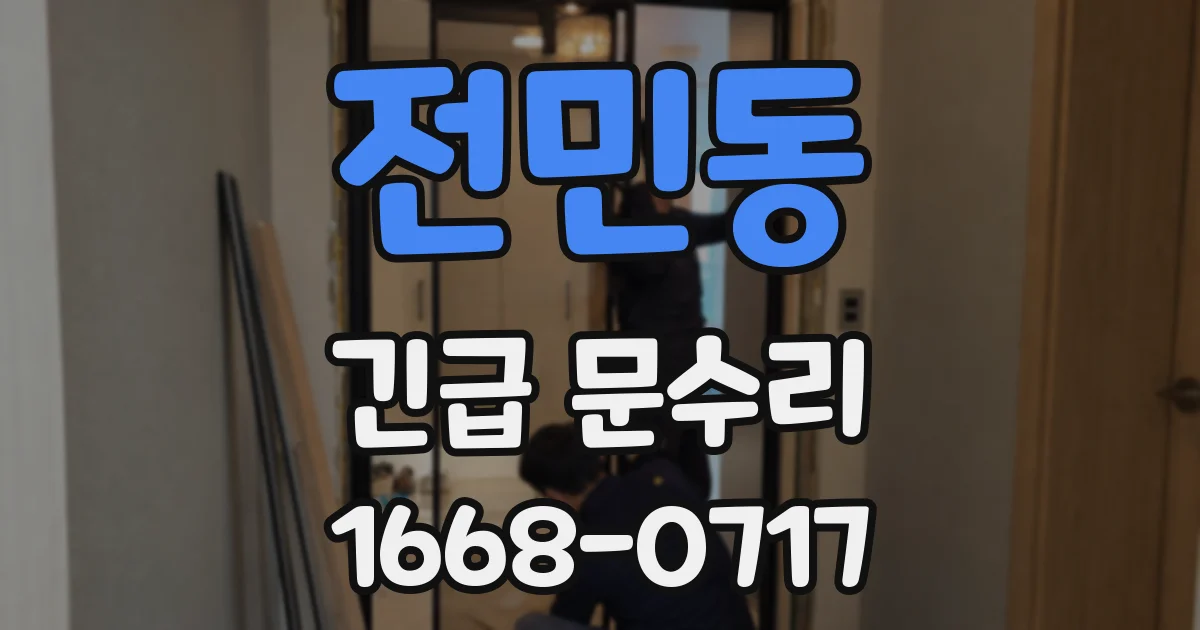 전민동 긴급 문수리