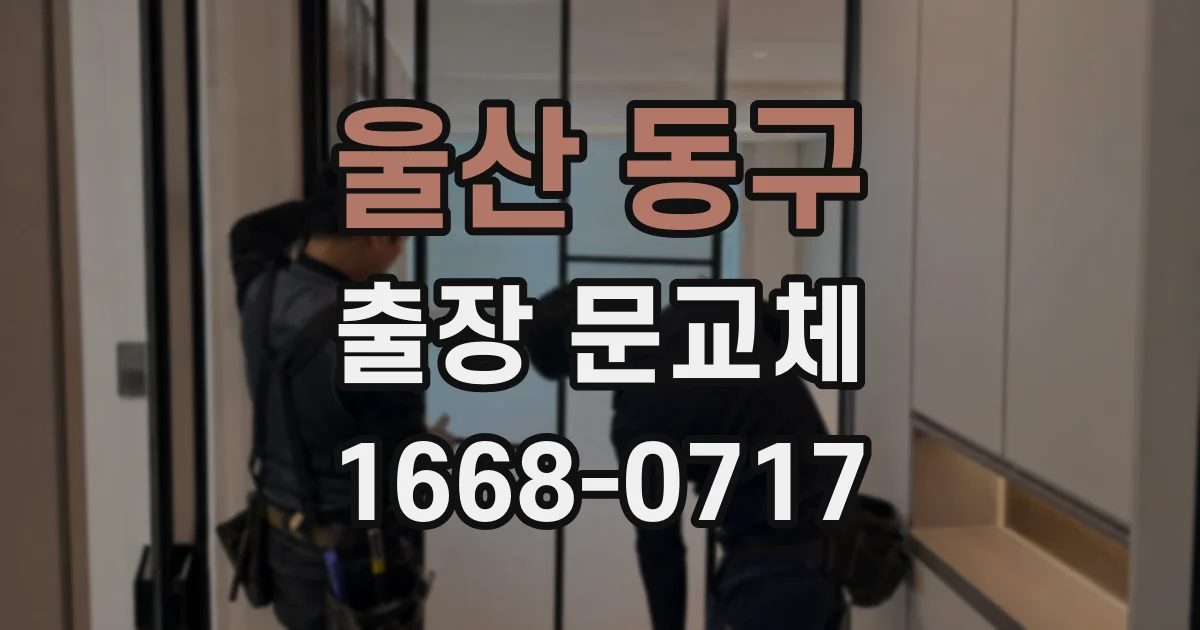 울산 동구 출장 문교체