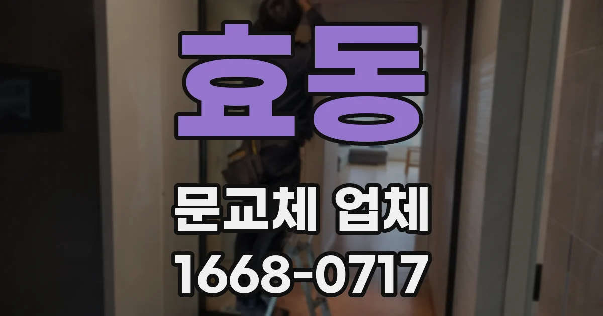 효동 문교체 업체