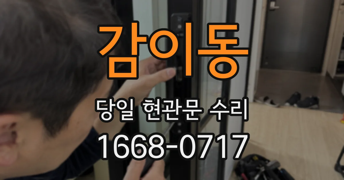 감이동 당일 현관문 수리