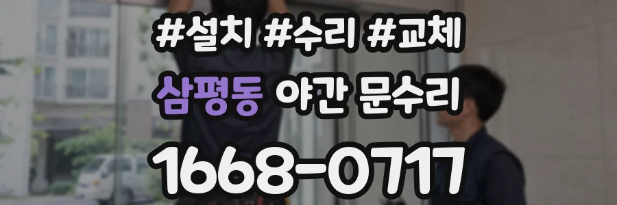 삼평동 야간 문수리