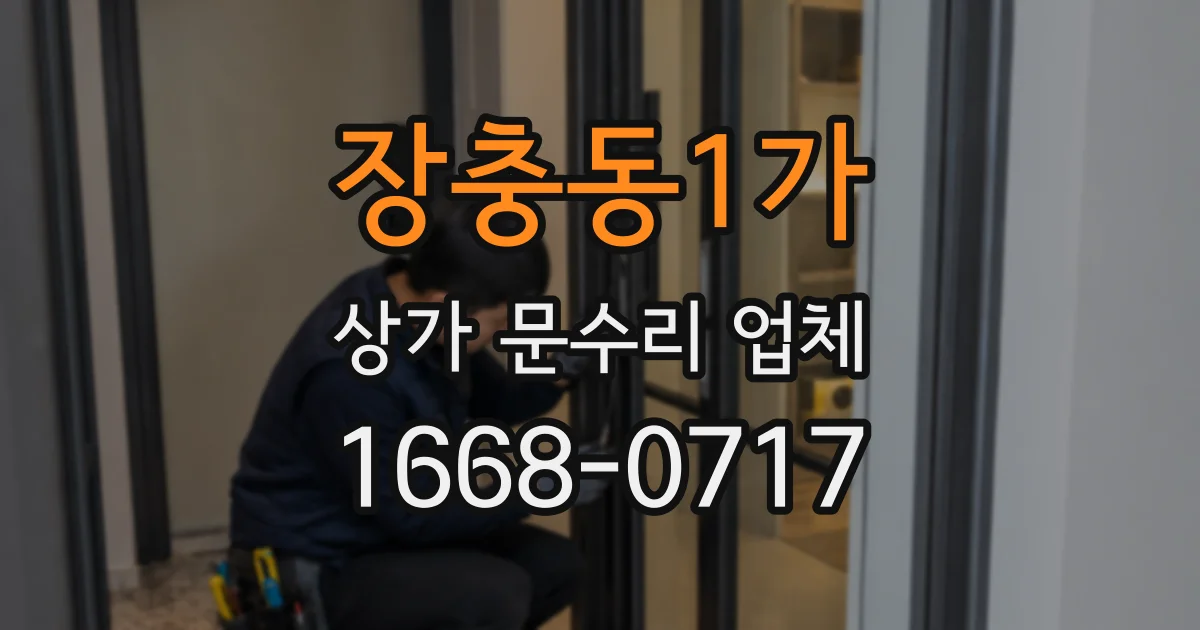 장충동1가 상가 문수리 업체