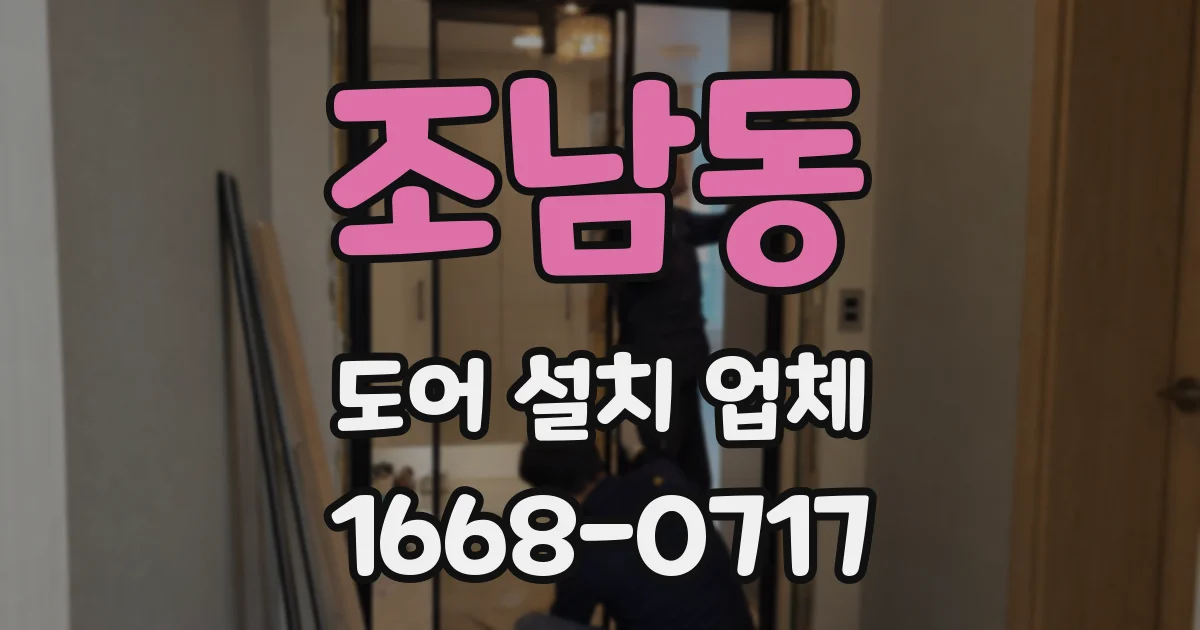 조남동 도어 설치 업체