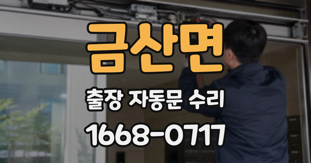 금산면 출장 자동문 수리