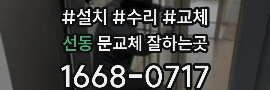 선동 문교체 잘하는곳