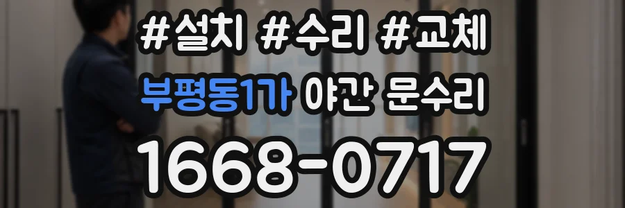 부평동1가 야간 문수리