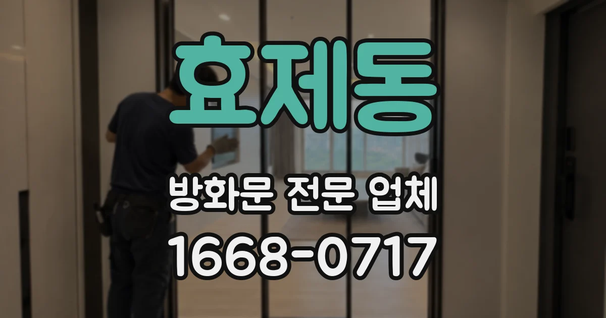 효제동 방화문 전문 업체
