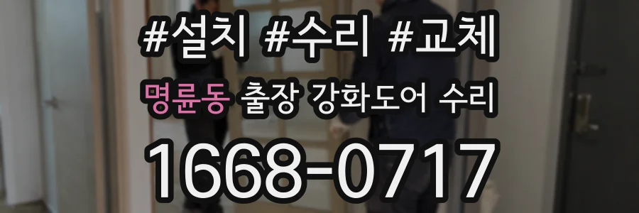 명륜동 출장 강화도어 수리