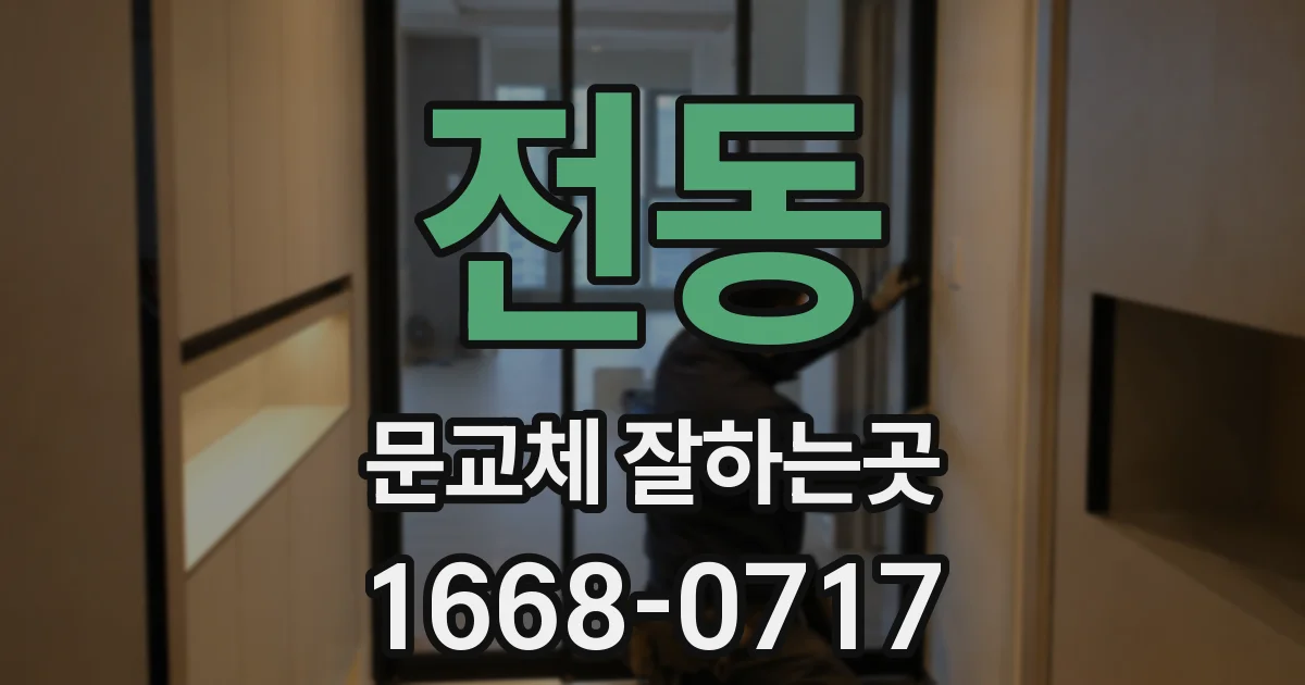 전동 문교체 잘하는곳