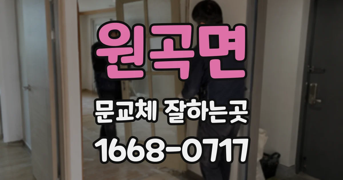 원곡면 문교체 잘하는곳