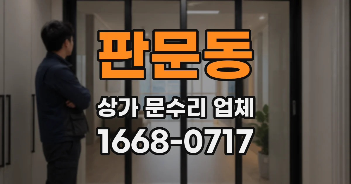 판문동 상가 문수리 업체