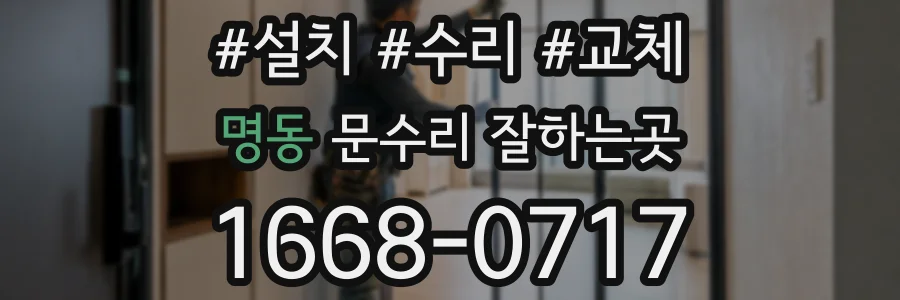 명동 문수리 잘하는곳