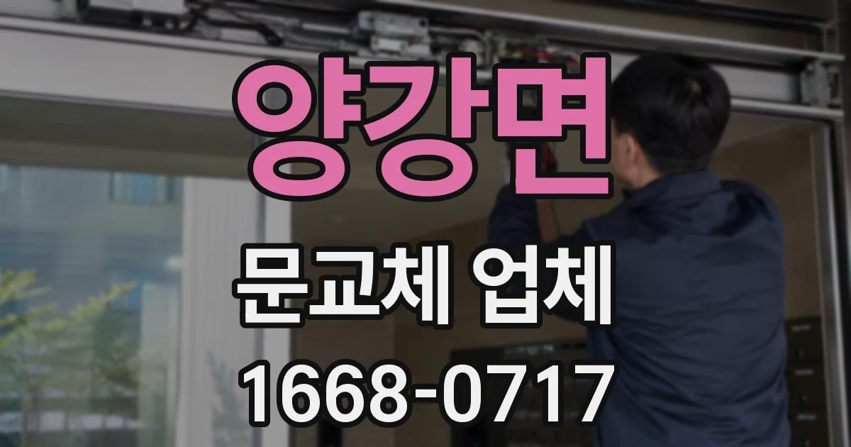 양강면 문교체 업체