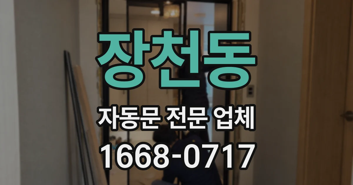 장천동 자동문 전문 업체