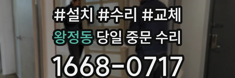 왕정동 당일 중문 수리
