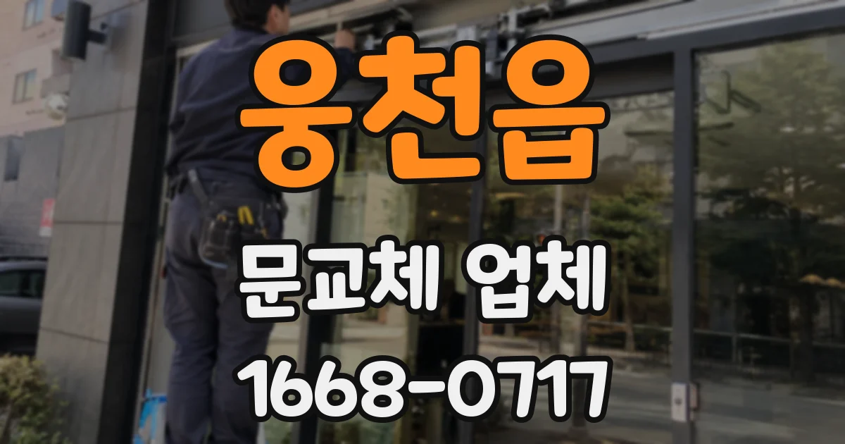 웅천읍 문교체 업체