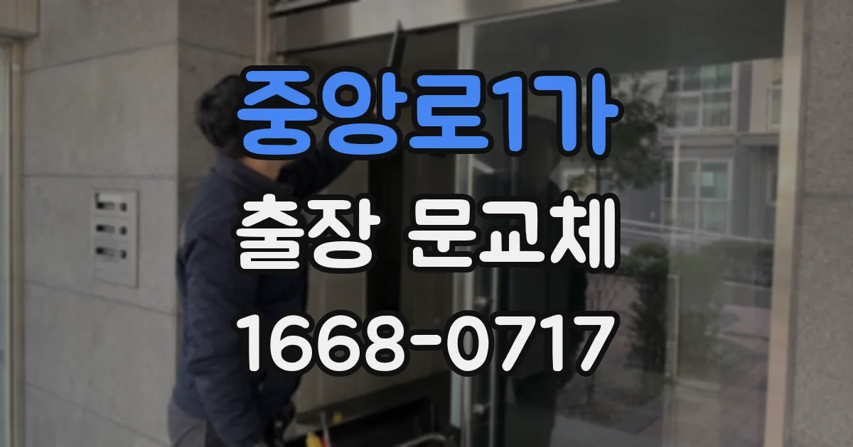 중앙로1가 출장 문교체