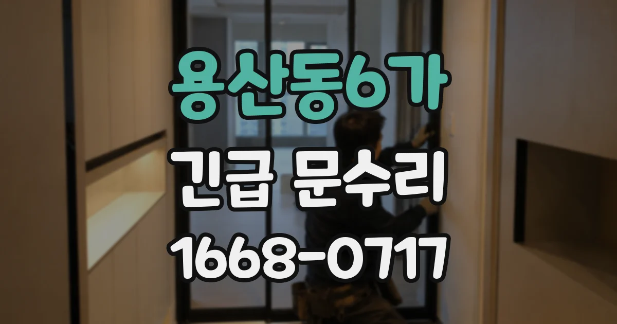 용산동6가 긴급 문수리