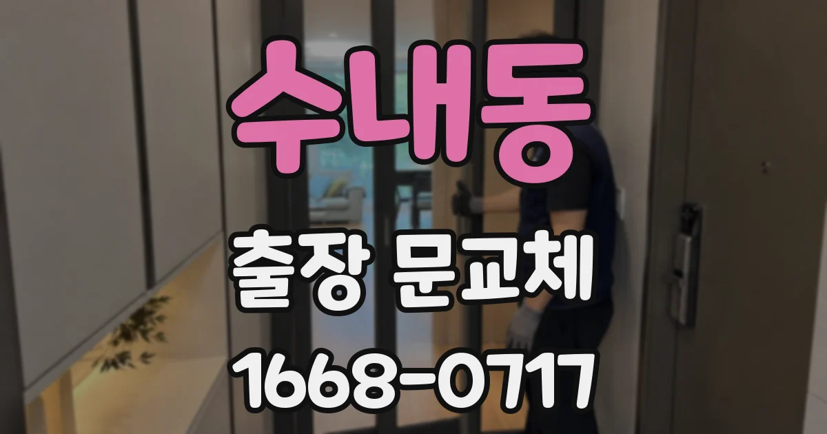 수내동 출장 문교체