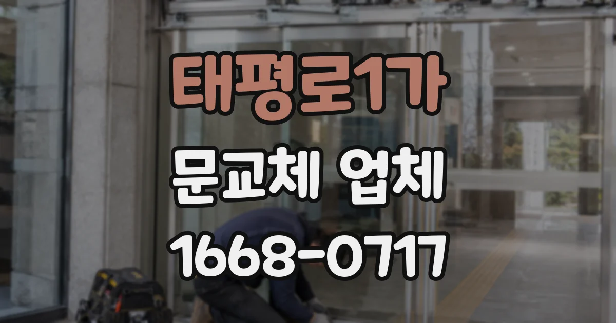 태평로1가 문교체 업체
