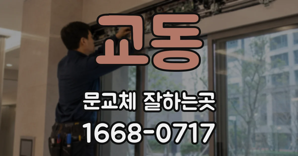 교동 문교체 잘하는곳