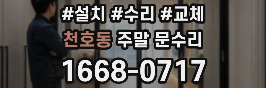 천호동 주말 문수리