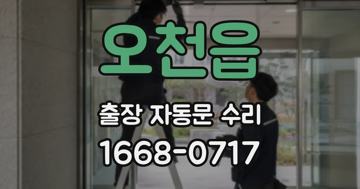 오천읍 출장 자동문 수리