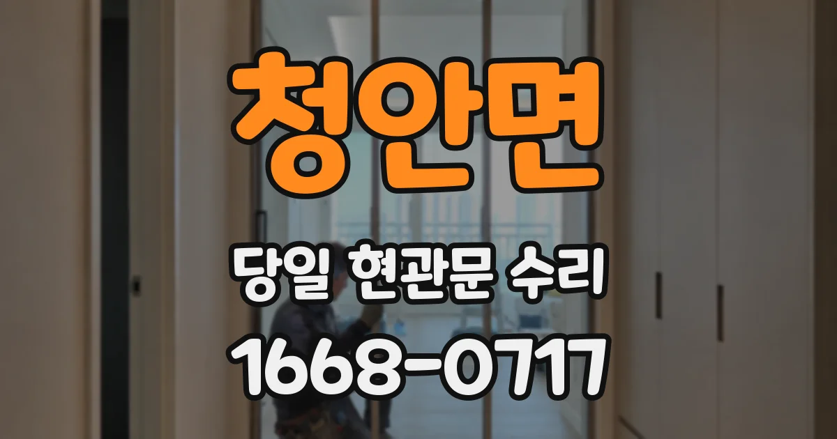 청안면 당일 현관문 수리