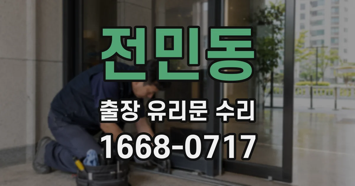 전민동 출장 유리문 수리