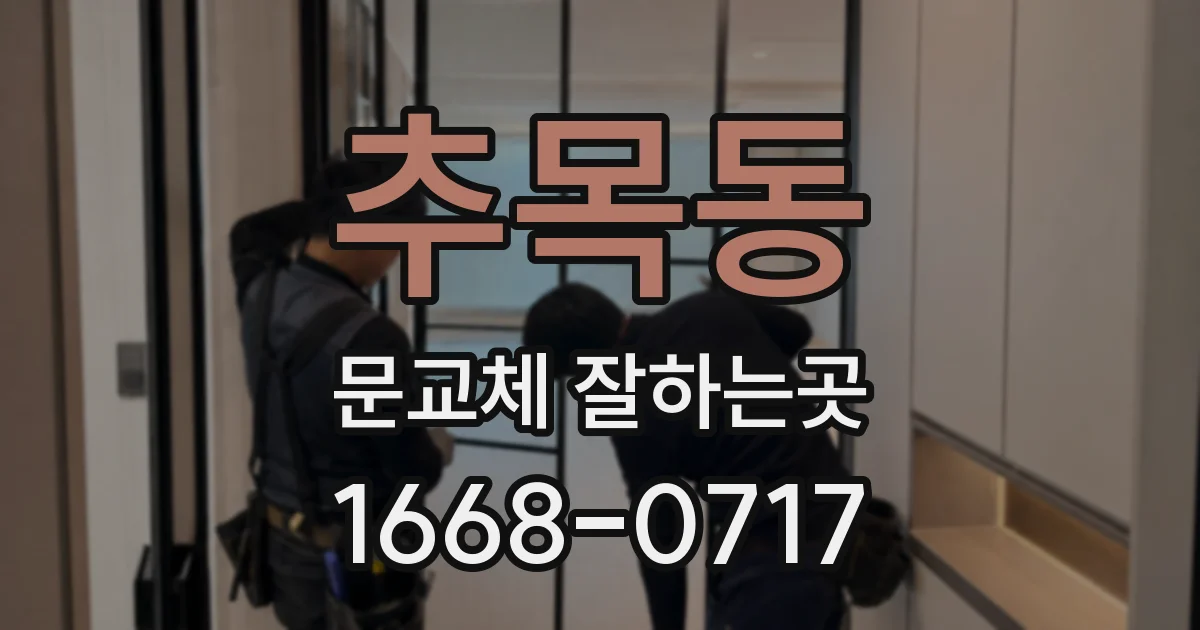 추목동 문교체 잘하는곳