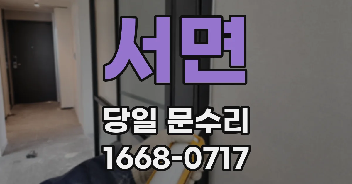 서면 당일 문수리